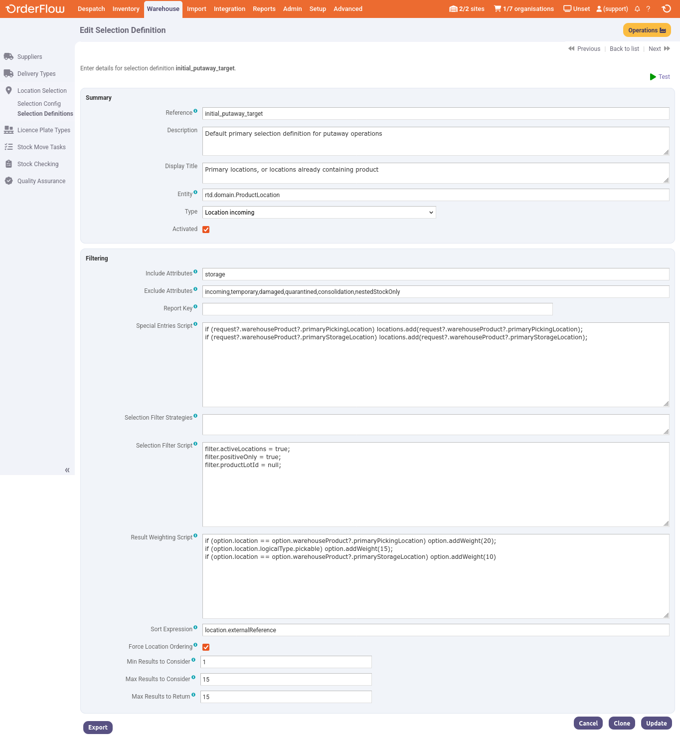Selection Definition