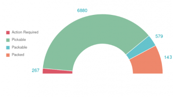 Shipment summary pie chart
